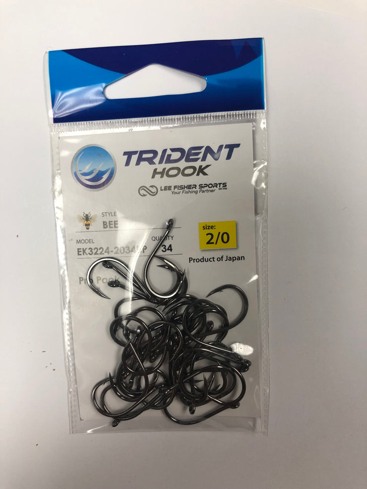 Trident Hook Bee Bait Hook EK Series Pro Pack 2/0